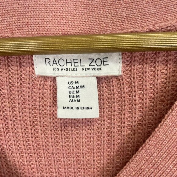 Rachel Zoe Pink Knit V Neck Sweater - Picture 3 of 11